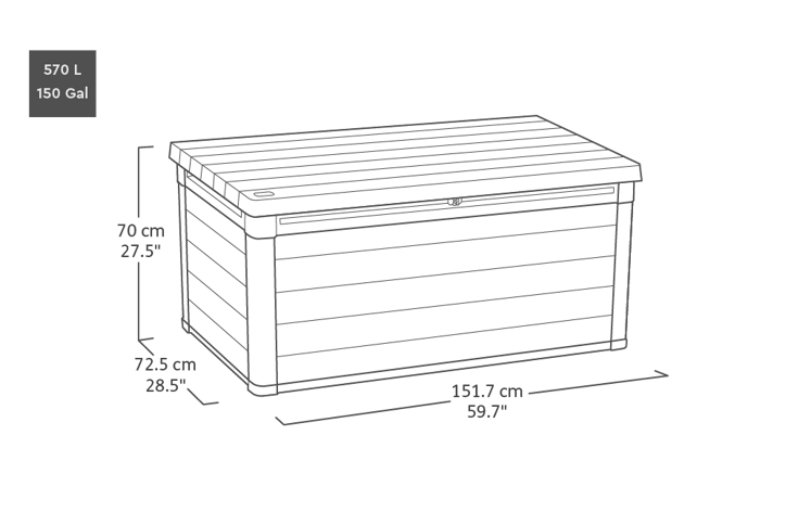Signature 570L Storage Box - Ashwood Brown 